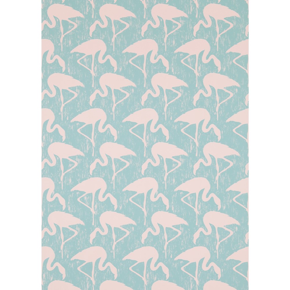 Flamingos Wallpaper 214569 by Sanderson in Turquoise Pink